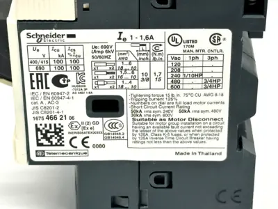 Used Schneider Electric GV2ME06 Circuit Breakers Michigan US | Maverick Industrial Sales #1486147