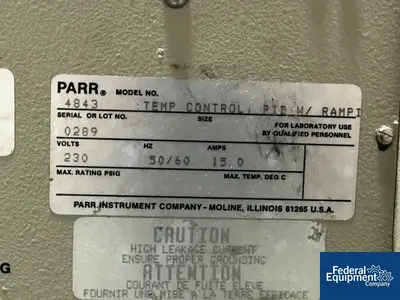 Used Parr Parr Hydrogenation Reactor, Hastelloy C Reactors Ohio US | Federal Equipment Company #127701