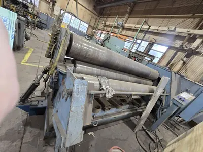 USED BERTSCH 50-08NEW 1994CAPACITY 96" X 1/2"TOP ROLL DIAMETER 12"SIDE ROLLS DIAMETER 10"