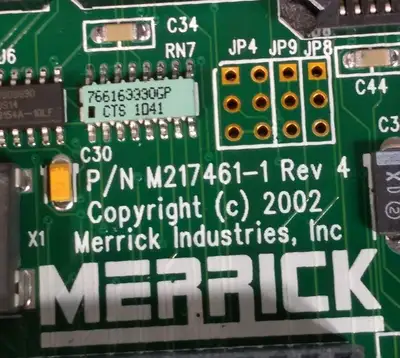 Merrick M217461-1 REV 4 Fire Alarm Circuit Board Card Loc3B33