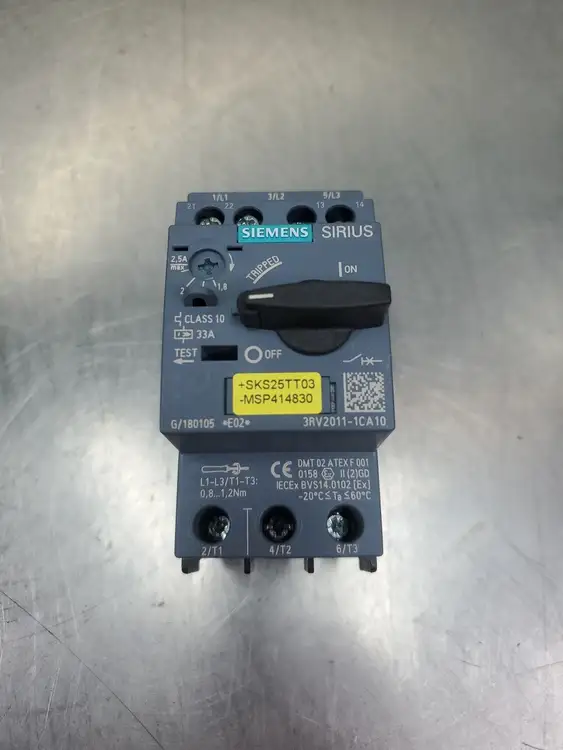Used Siemens 3RV2011-1DA10 SIRIUS Circuit Breaker Circuit Breakers South Carolina US | Palmetto Automation #1155729