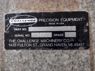 8' X 4' X 14" CHALLENGE PRECISION LAYOUT INSPECTION GRANITE TABLE: STOCK #23803