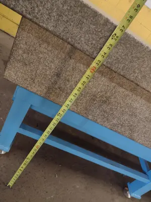 8' X 4' X 14" CHALLENGE PRECISION LAYOUT INSPECTION GRANITE TABLE W/ EDGE LEDGES: STOCK #23812