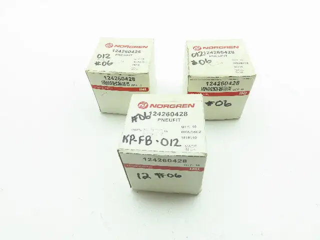 Norgren Pneufit Female Push-to-Connect Fitting 1/4" Tube 1/4" NPT  LOT OF 30