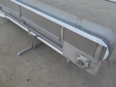 Commercial Stainless Steel Poly Conveyor Unit, Reduce Gear Box Drive, Extra Poly Belt, 10'' Width, 1...