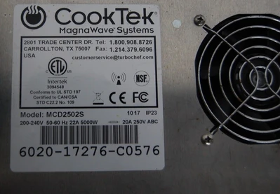 142-1099 Cook Tek Drop In Double Burner Induction Cooker Cooktop MCD2502S