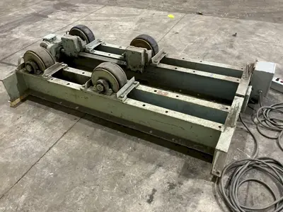 20,000 LB (10 TON) ARONSON MODEL #WRD10 POWERED TANK TURNING ROLLS, DRIVE & IDLER: YOBRO #25145