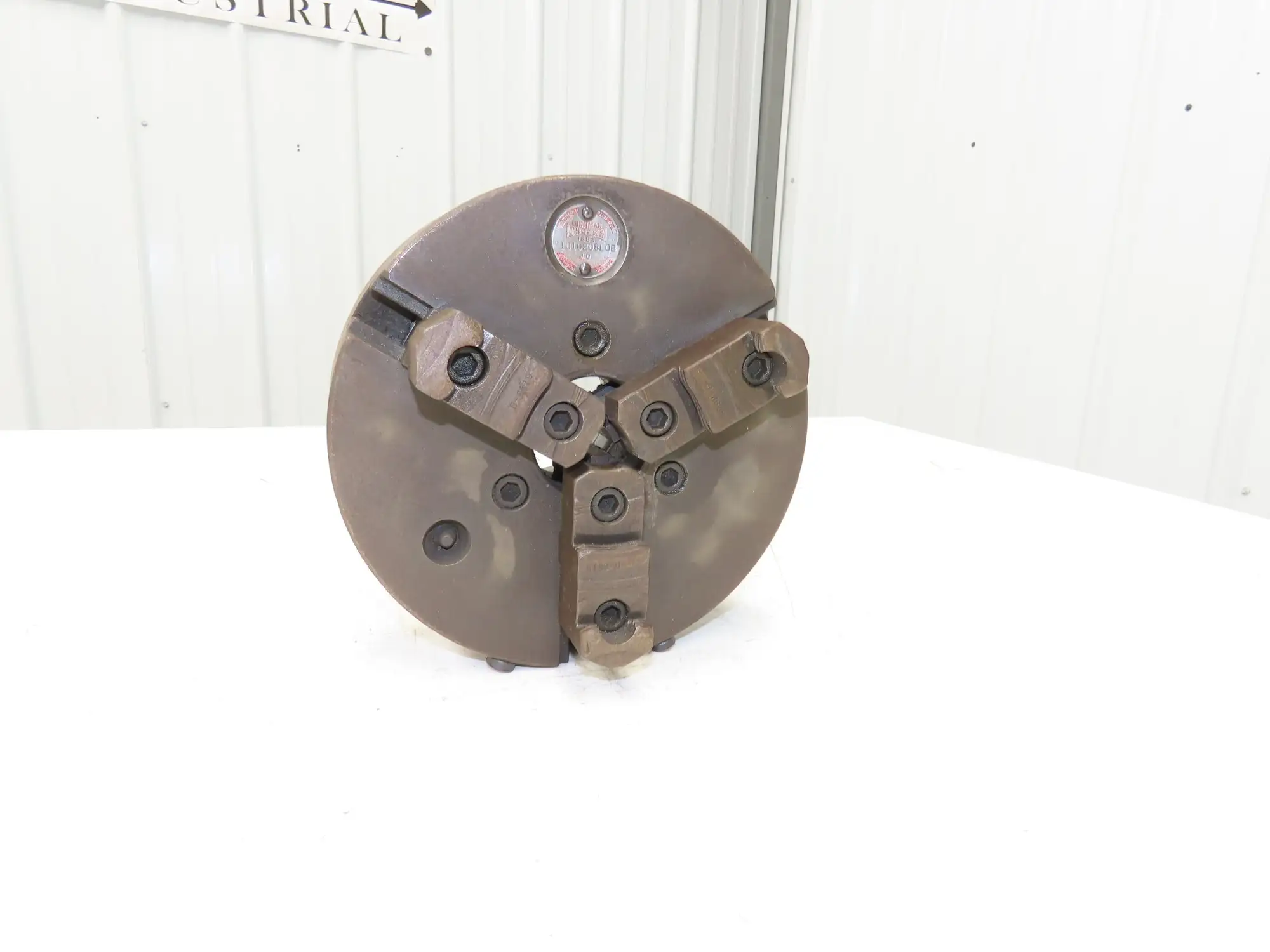 Cushman 1010208L0B 3-Jaw Independent Manual Lathe Chuck 8" OD L0 Taper Mount