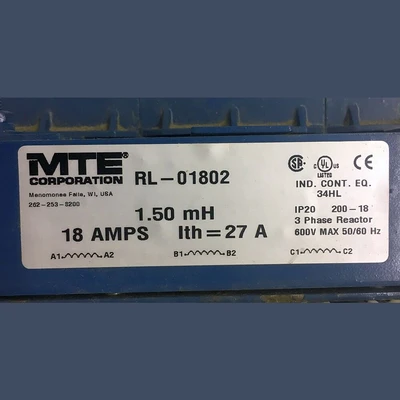 MTE 15 HP Line Reactor