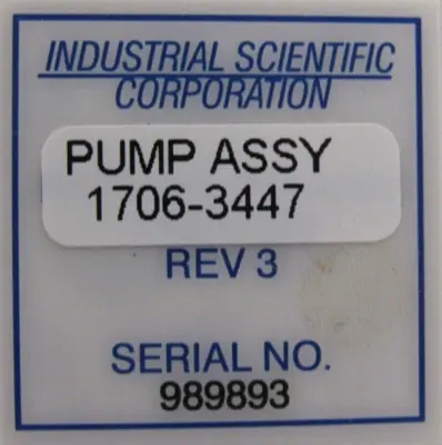 NEW INDUSTRIAL SCIENTIFIC 1706-3447 PUMP 110117 17063447