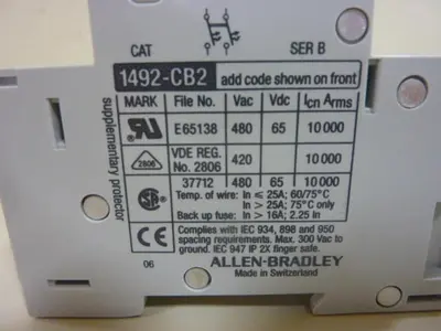 USED ALLEN BRADLEY 1492-CB2/G020 SER B