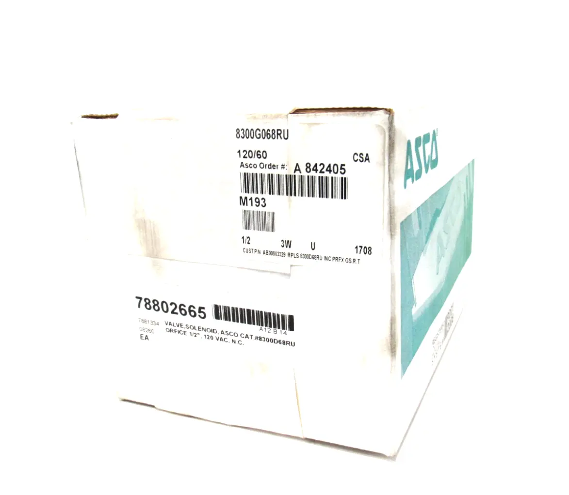 NEW SEALED ASCO 8300G068RU SOLENOID VALVE 120/60