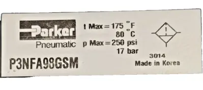 NEW Parker P3NFA98GSM