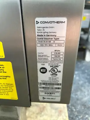 Convotherm C4ED20.20GB Gas Full Roll-In Combi Oven 327,000 BTU Refurbished Tested and Working