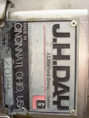 4,000L S/S JKTD Vacuum Conical J. H. Day Mixer Model 1225MBX