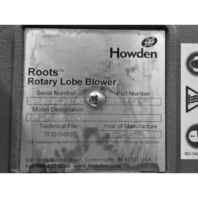 USED HOWDEN ROOTS LLC 616 RAM LB