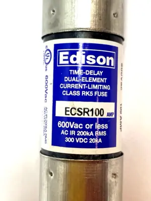 Used Edison Time-Delay Dual-Element 100A 600V Class RK5 Fuses Michigan US | Maverick Industrial Sales #1395685