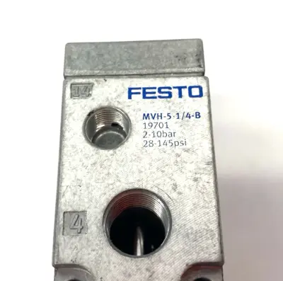 New | in-Stock Festo Solenoid Valve 5/2-way Monostable 19701 COIL REMOVED Solenoid Valves Michigan US | Maverick Industrial Sales #1400694