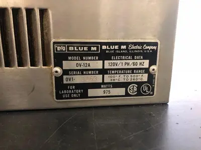 BLUE M, OV-12A OVEN