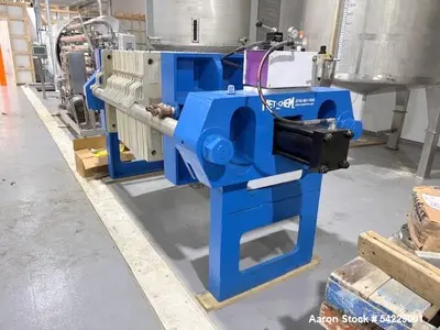 Used Met-Chem Filter Press | 19 Cu. Ft. Capacity | (35) 800mm Plates | 2” Cake | Auto Hydraulic Closure | Corner Feed | Refurbished 2024