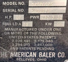 USED 1993 AMERICAN BALERS 3029-720R