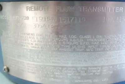 USED Micro Motion RFT 9739 E1SU