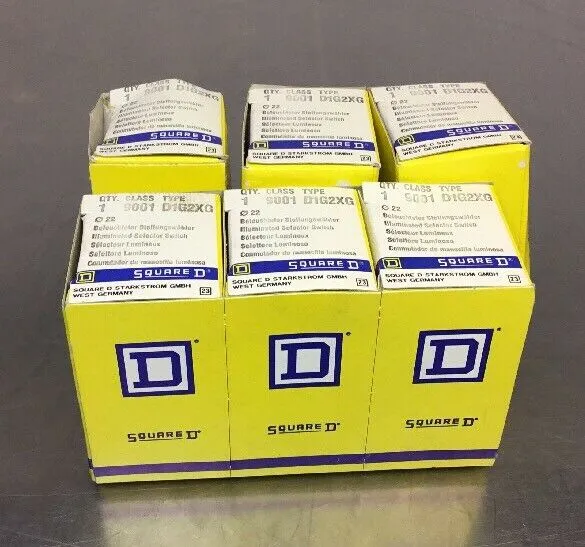 Square D D1G2XG Illuminated Selector Switch Class 9001. Loc.4A