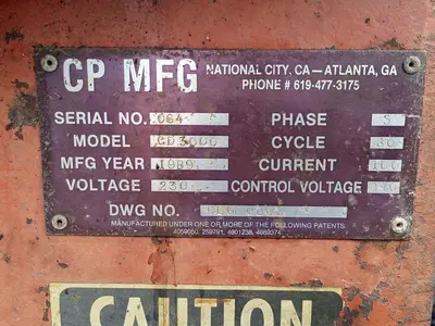 Used 1989 CP MANUFACTURING CD 3000 Briquetting California US | Machinery & Equipment #1258301