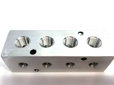 None | 270-Degree Aluminum Block Manifold 4-Station - New Other