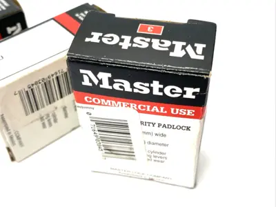 USED MASTER LOCK BLUE LAMINATED STEEL SAFETY PADLOCK, 1-9/16IN (40MM)