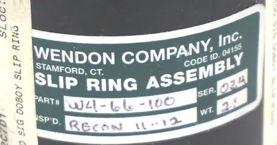 NEW WENDON COMPANY W4-66-100 SLIP RING ASSEMBLY W466100