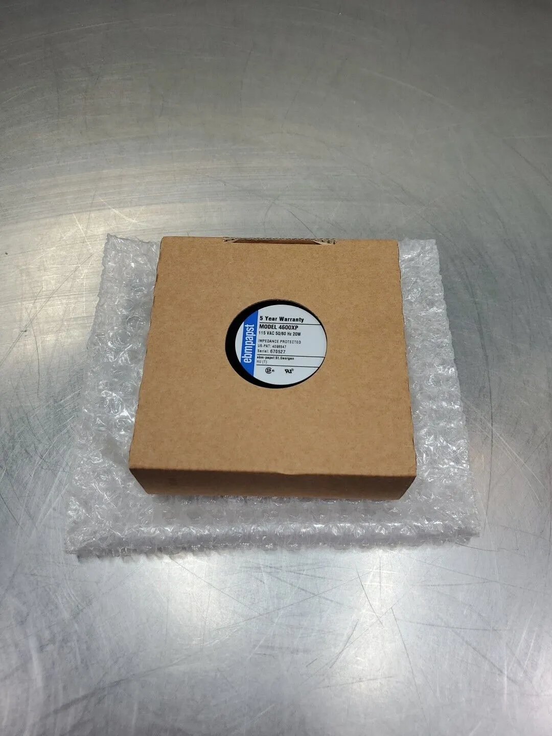 EBMPAPST Model 4600XP 115VAC 50/60Hz 20W Fan. 5D-25
