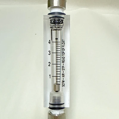 King Instrument Company 7510212A17 Acrylic Variable Area Flow Meter Rotameter
