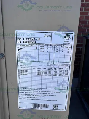 USED ALLIED 21B41 ELA120S4D-1Y 10 TON AIR CONDITIONER W/ ELS120S4T1Y CONDENSING UNIT