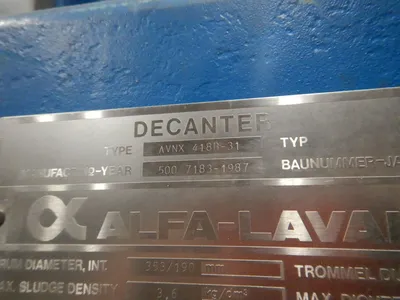 ALFA LAVAL AVNX418B-31 Centrifuge - Decanter | Perry Equipment (17)