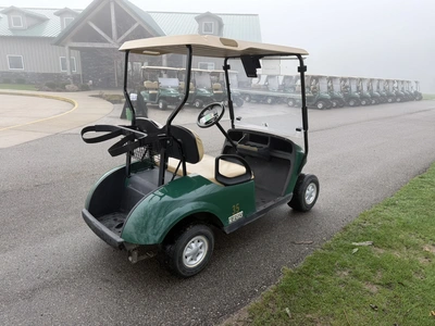 (1) 2017 E-Z-Go golf cart with a Kawasaki gas engine, model 625111G01, includes canopy, ball cover, ...