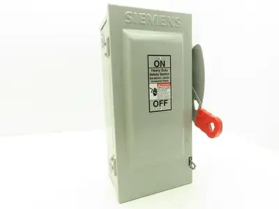 Siemens HF361 Heavy Duty Safety Fusible Disconnect Switch 3P 30A 600VAC 250VDC