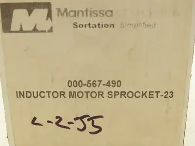 Mantissa 000-567-490 Rev A Inductor Motor Sprocket 23 Tooth 1-1/16"W .6260/.6265