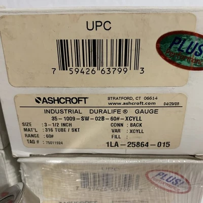 NEW ASHCROFT 35-1009-SW-02B-60#