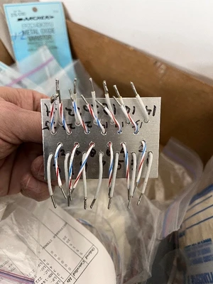 Box of Vintage and Modern Electronic Parts and Components Assortment