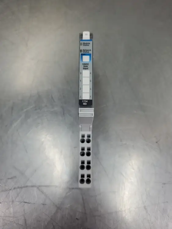 Used Allen-Bradley 1734-IB8 24VDC Sink Input Module w/1734-TOPS Base PLC Input & Output | Palmetto Automation #1156112