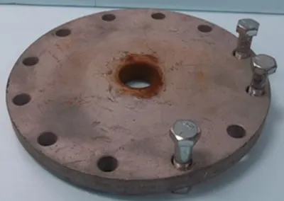 QTY. 1. 10" 150 STEEL BLIND FLANGE WITH 2" IPS THR...