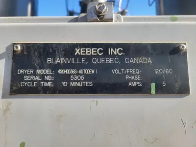 Used XEBEC 450HDD36S-AUTODEW I Dehumidify Desiccant Dryers British Columbia CA | Lenmark #1488874