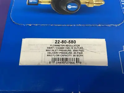 New | in-Stock Miller Single Stage Heavy Duty Argon Flowmeter Regulator 20 Series Welding Machinery (Other) Michigan US | Maverick Industrial Sales #1456764