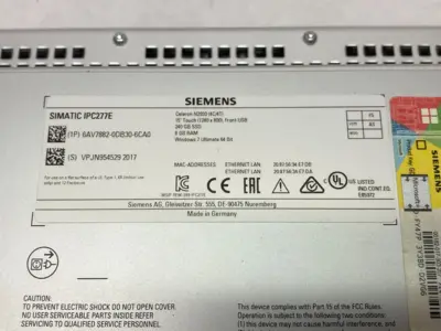 USED SIEMENS SIMATIC IPC277E NANOPANEL 15" TOUCHSCREEN CELERON N2930