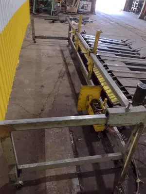 13' x 1/4" AMADA MODEL #M-4065 MECHANICAL POWER SQUARING SHEAR, FRONT GUAGING, CONVEYOR & STACKER: STOCK #19272