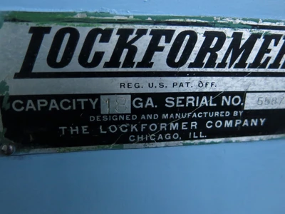 Lockformer Acme Lock (Double Seam) & Pittsburgh Machine