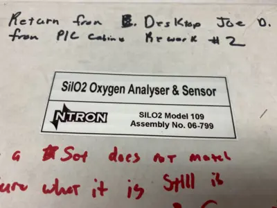 NEW NTRON GAS MEASUREMENT SILO2 OXYGEN ANALYSER & SENSOR SILO2 MODEL 109