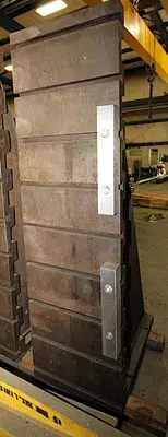 SET OF TWO ANGLE PLATES, 24"W X 34"L BASE X 84"H, 9 T-SLOTS EACH