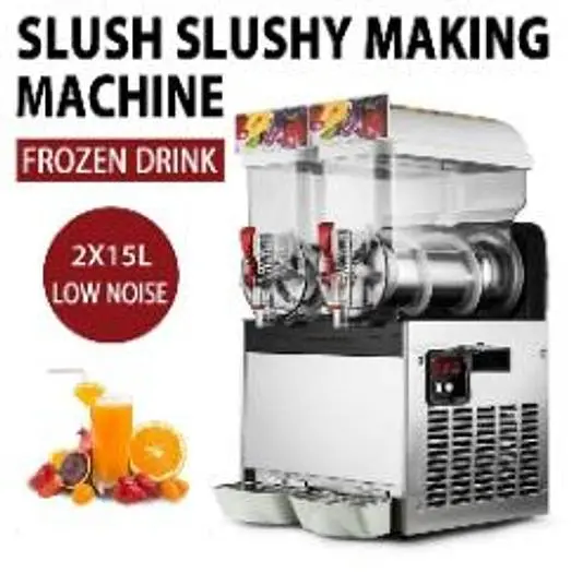 30L Commercial Frozen Drink Slush Slushy Making Machine Smoothie Ice Maker 2x15L